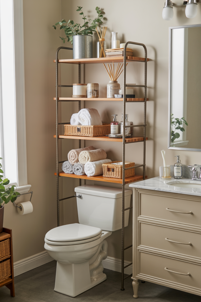 15. Over-the-Toilet Etagere for a Freestanding Option
