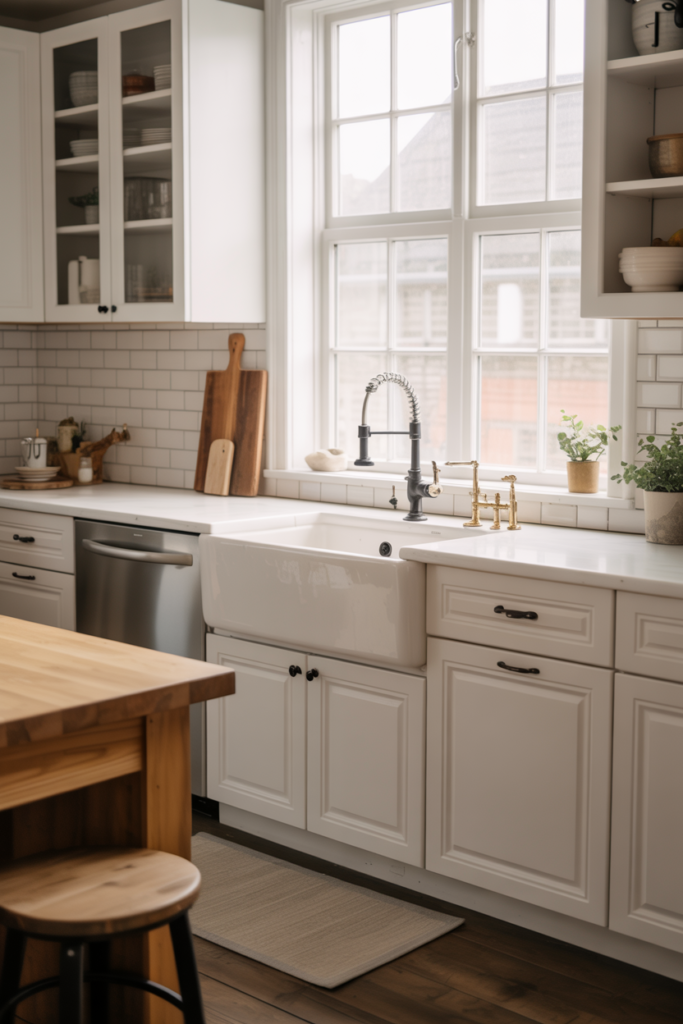 4. Farmhouse Sinks with Modern Function
