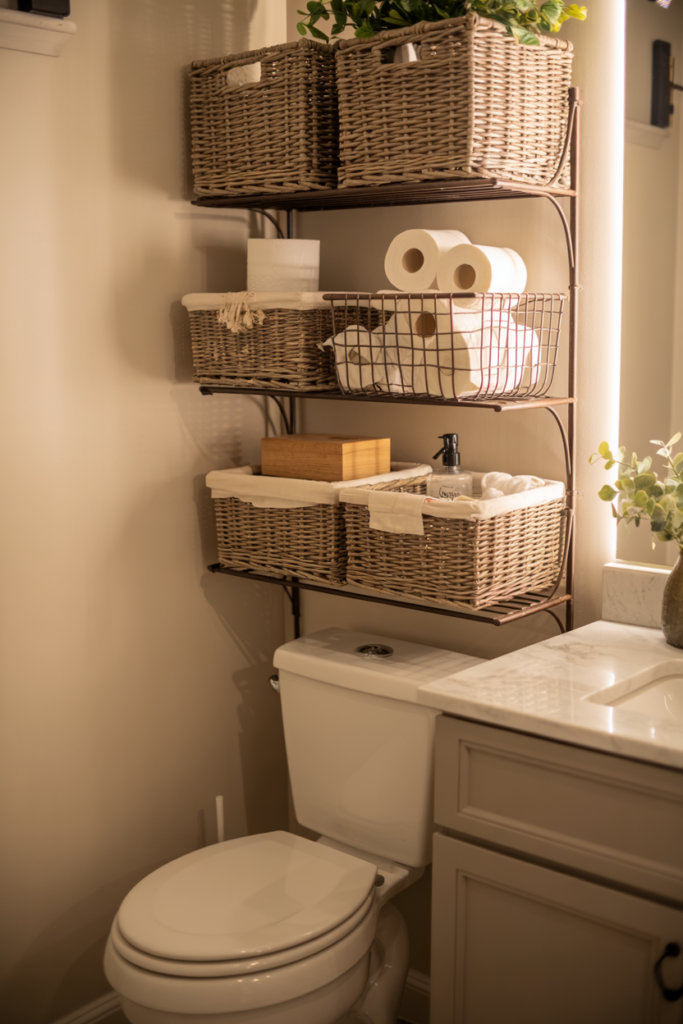 6. Decorative Baskets for a Warm Touch