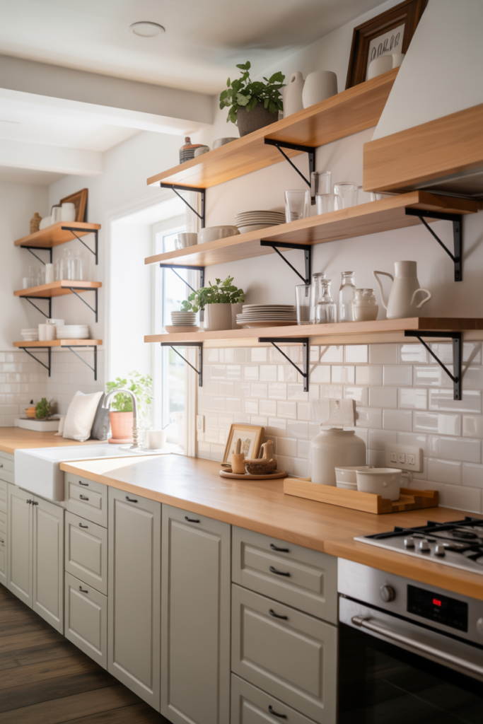 9. Open Shelving That Adds Airiness