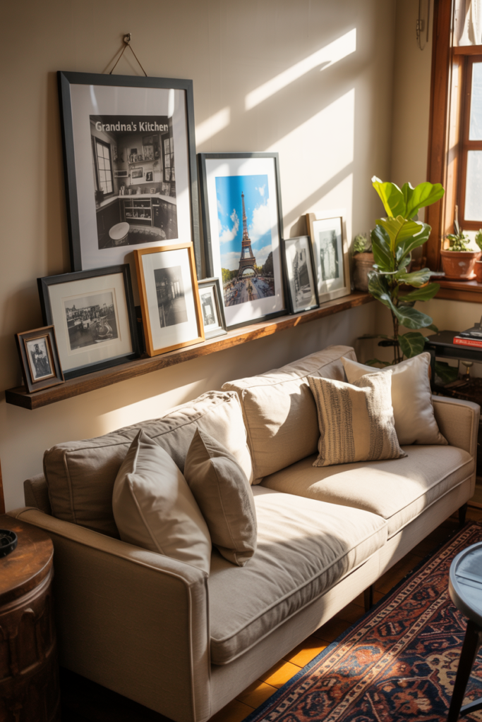 9. Showcase Memories with a Photo Ledge