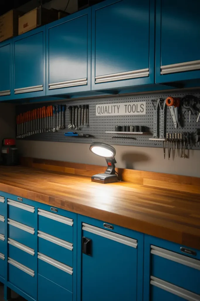 Closet Systems with Built-In Tool Organizers