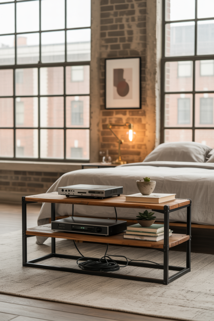 Industrial Metal Frames with Open Shelving