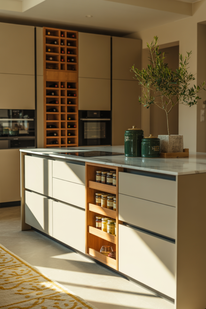 Pantry Hidden in a Kitchen Island