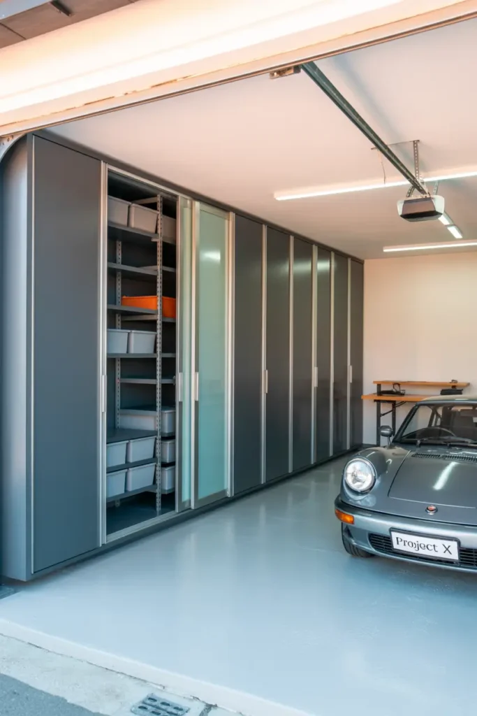 Sliding Door Garage Closets