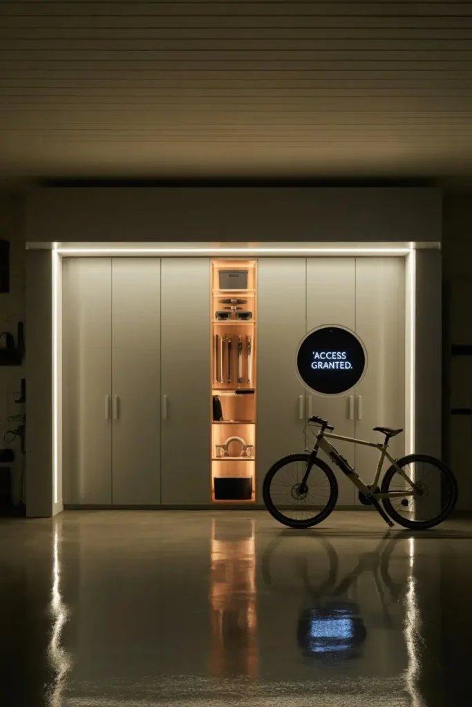 Smart Tech-Integrated Garage Closets