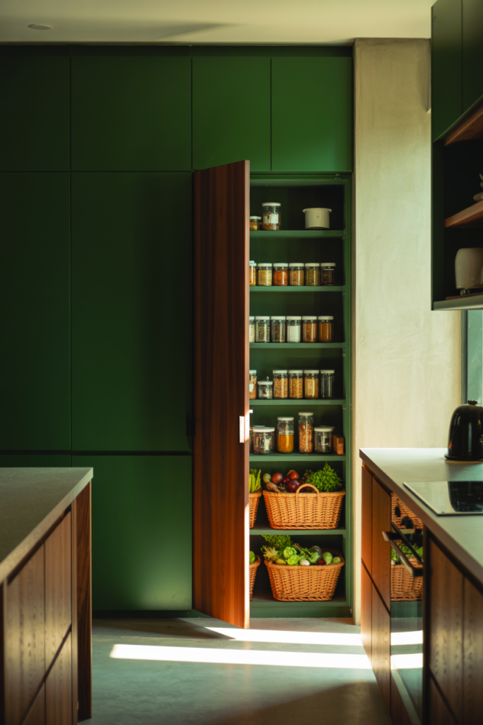 Walk-In Pantry Behind a Seamless Door