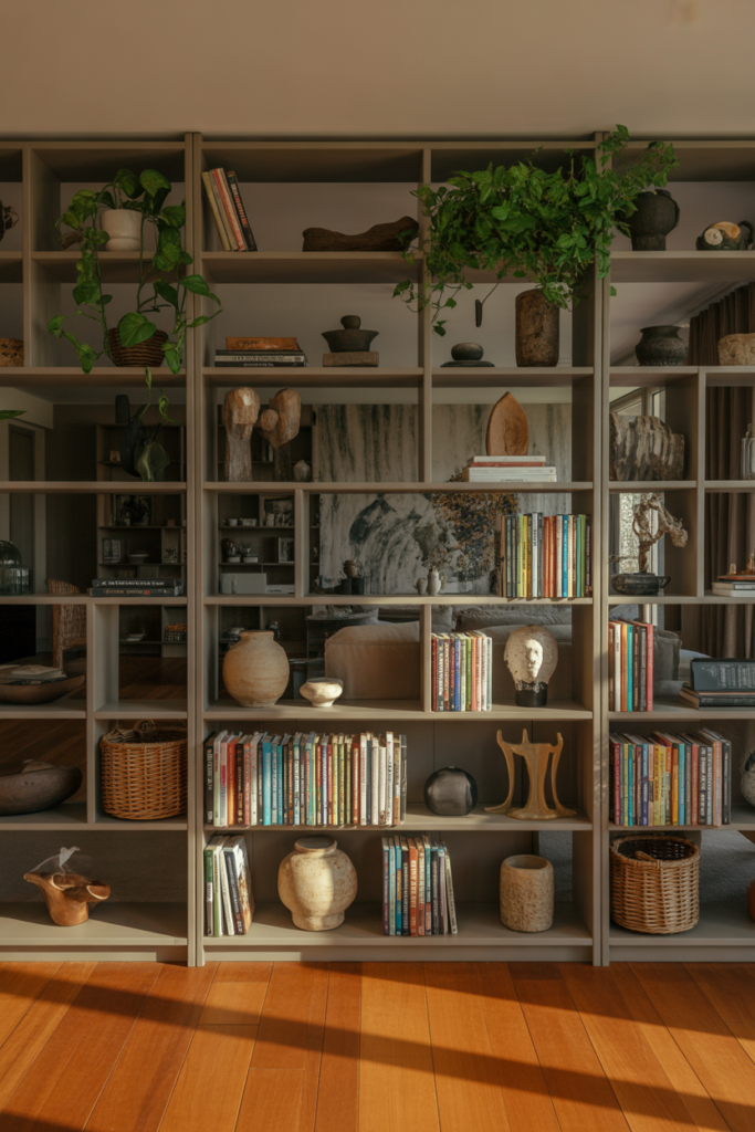 10. Bookshelf Partitions for Creative Storage