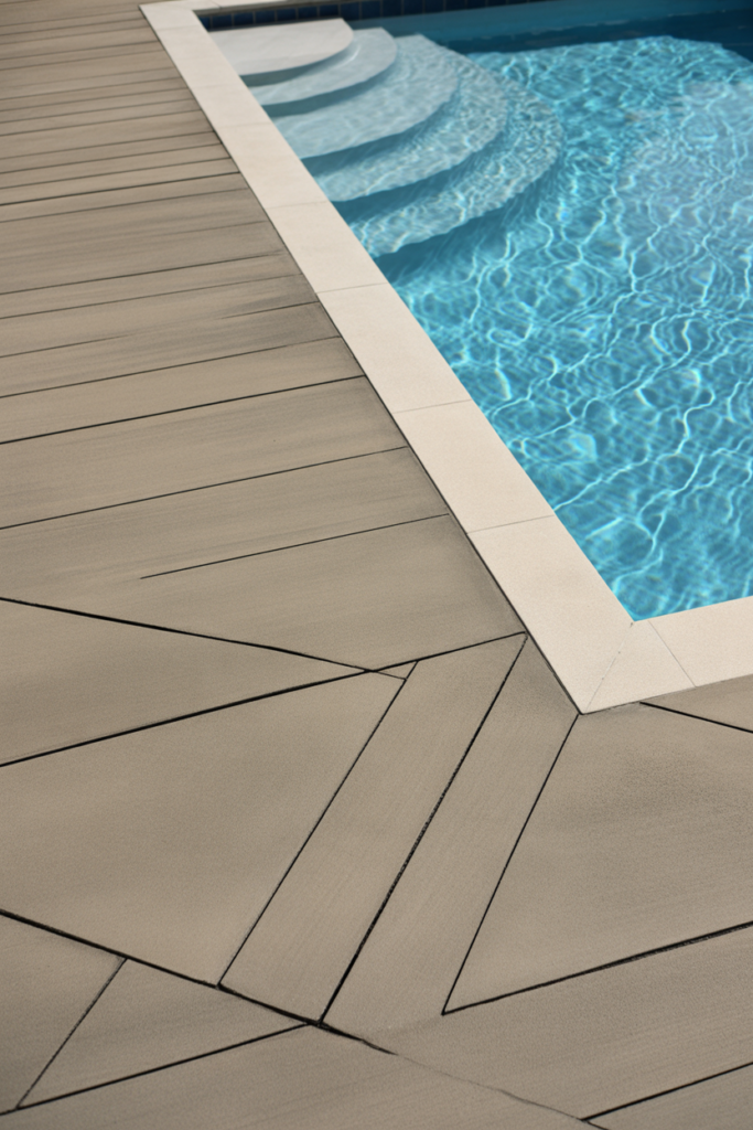 11. Decorative Scored Concrete Patterns