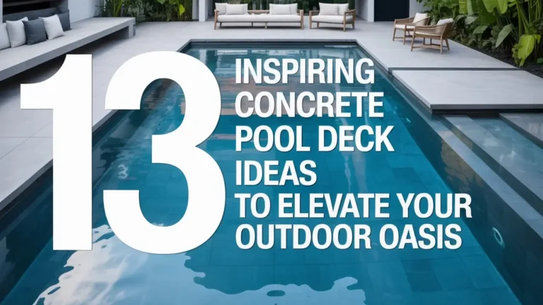 13+ Inspiring Concrete Pool Deck Ideas to Elevate Your Outdoor Oasis