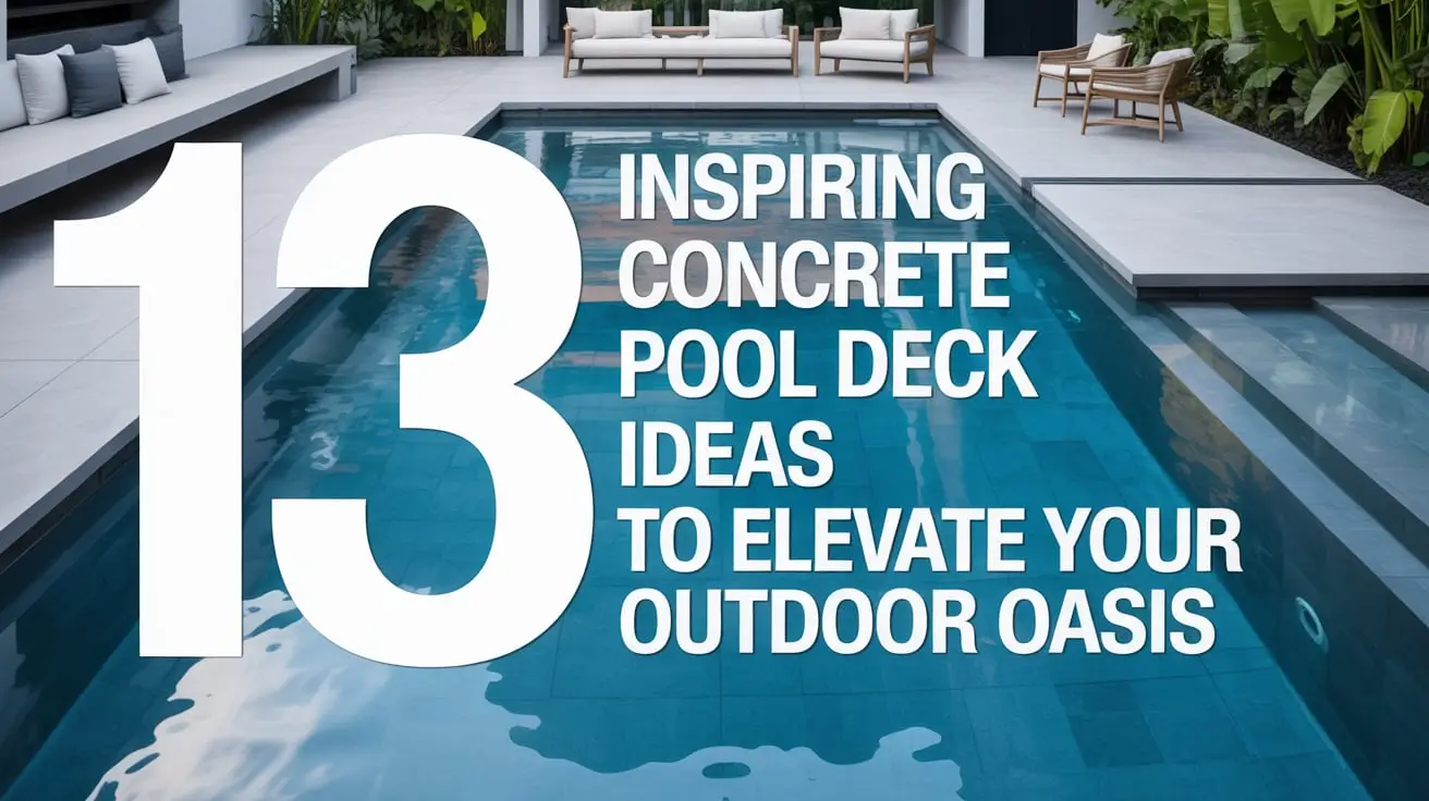 13+ Inspiring Concrete Pool Deck Ideas to Elevate Your Outdoor Oasis