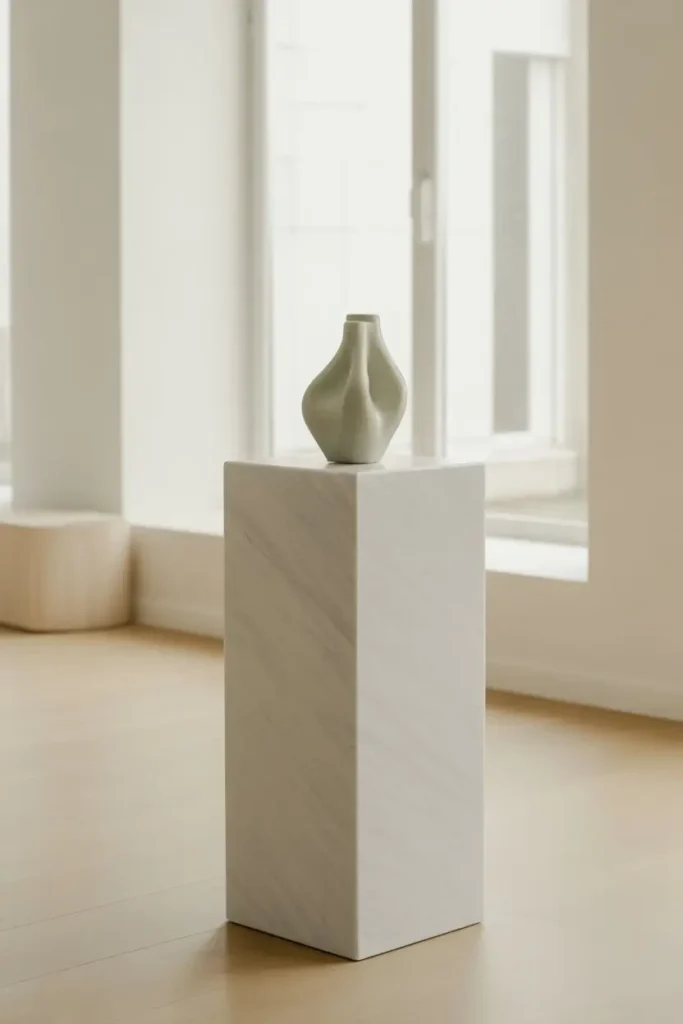 13. Minimalist Pedestals for Simplicity