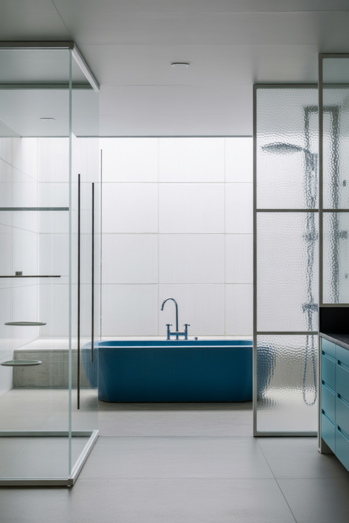 13. Use Glass to Keep the Focus on the Tub