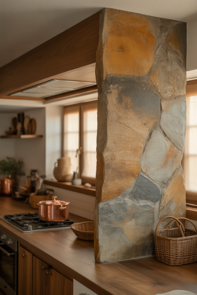 14. Brick or Stone Partitions for Rustic Charm