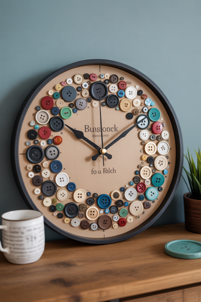 16. Button Clock Faces for Functional Art