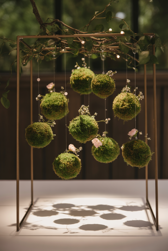 16. Hanging Moss Orbs