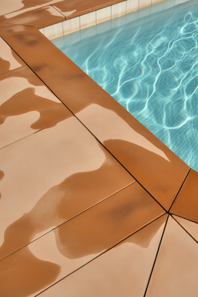 4. Colored Concrete Decks for a Custom Designer Look