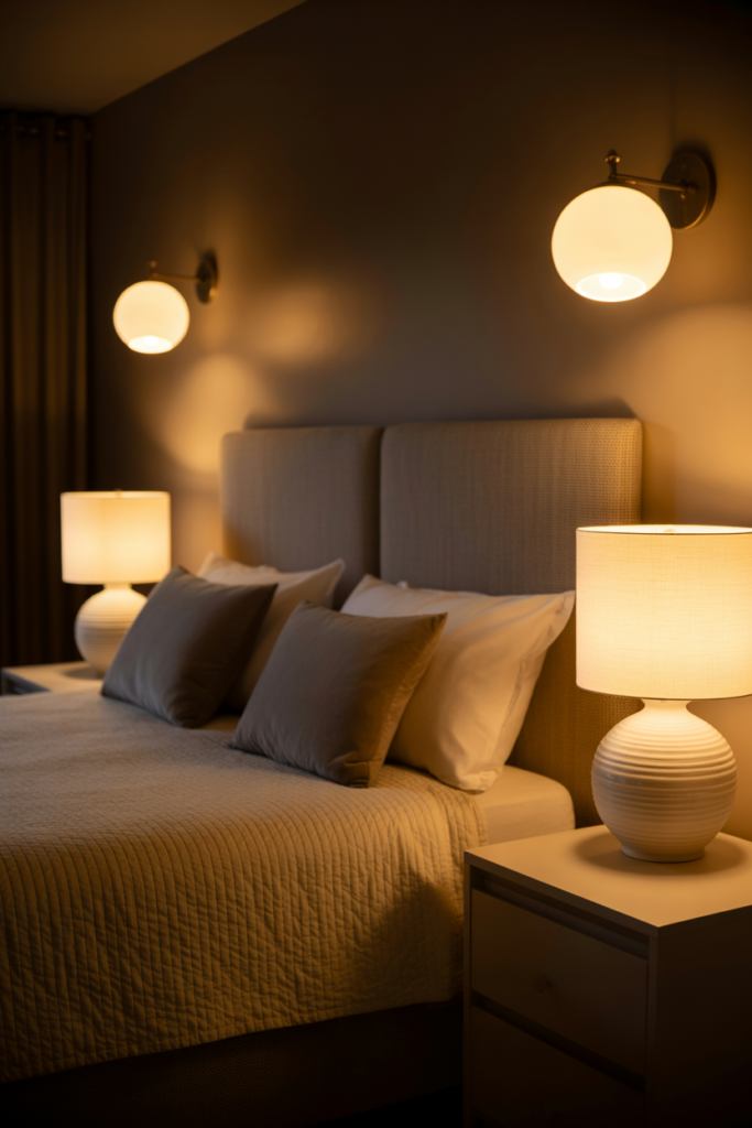   4.Warm Glow with Lamps and Lighting
