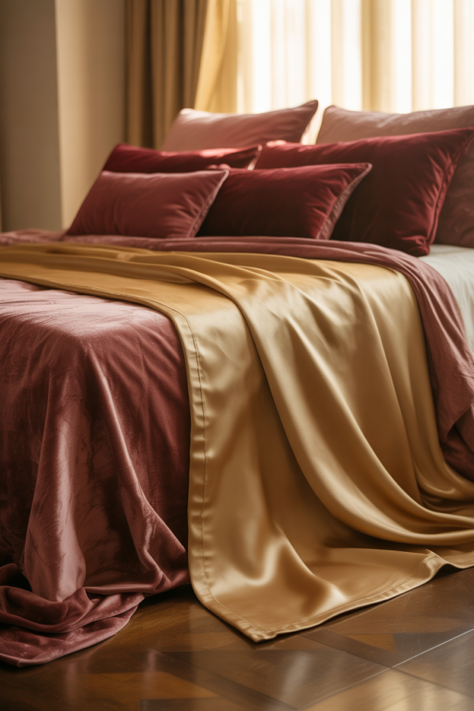7. Bedding Layered with Rich Textures