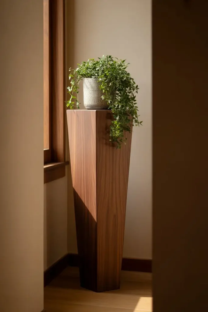 7. Tall Slim Pedestals for Corners