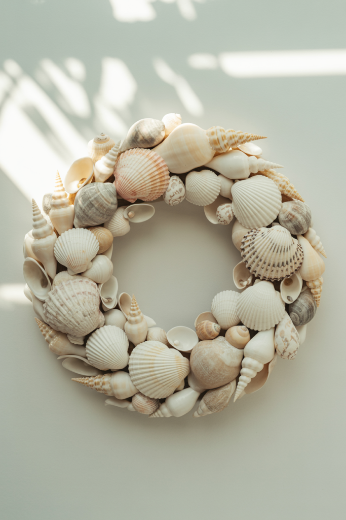 1. Classic Coastal Charm: Simple Seashell Wreath