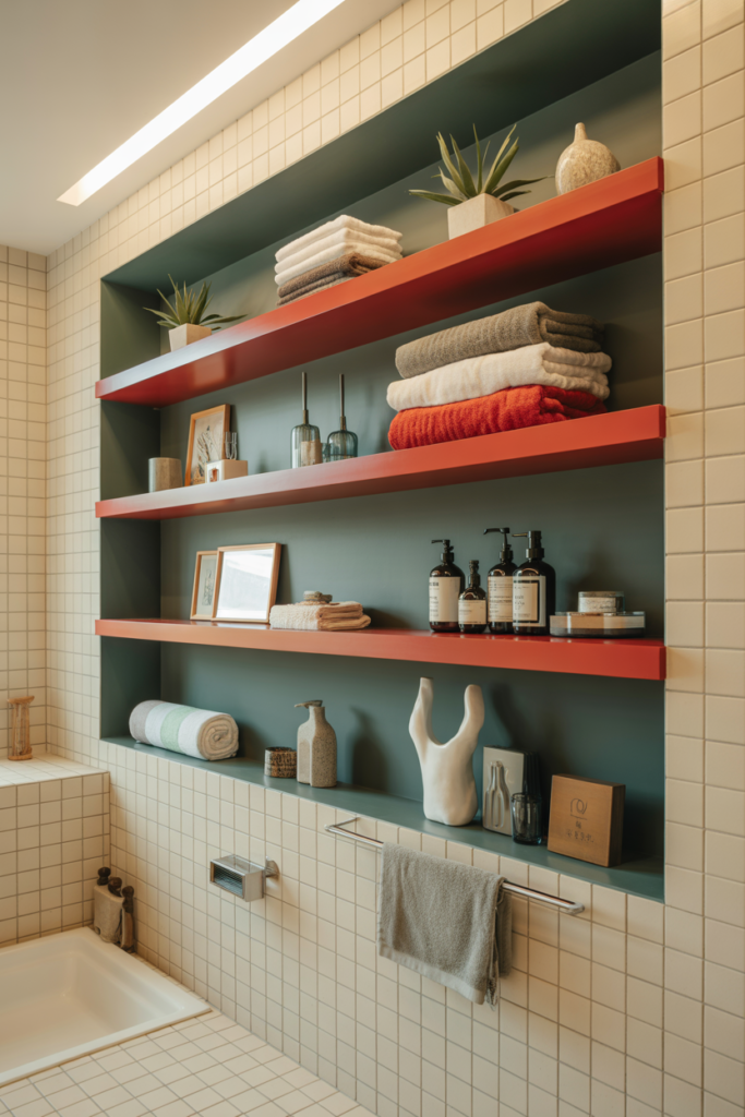 1. Incorporate Floating Shelves for Storage