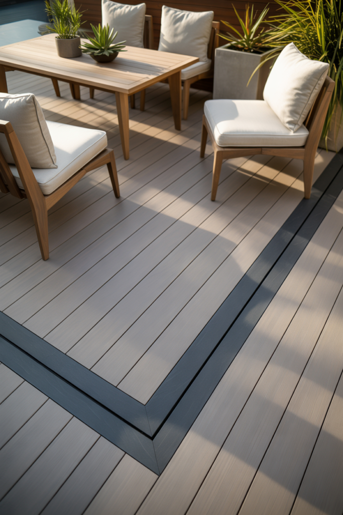 1. Soft Dove Grey with Charcoal Border