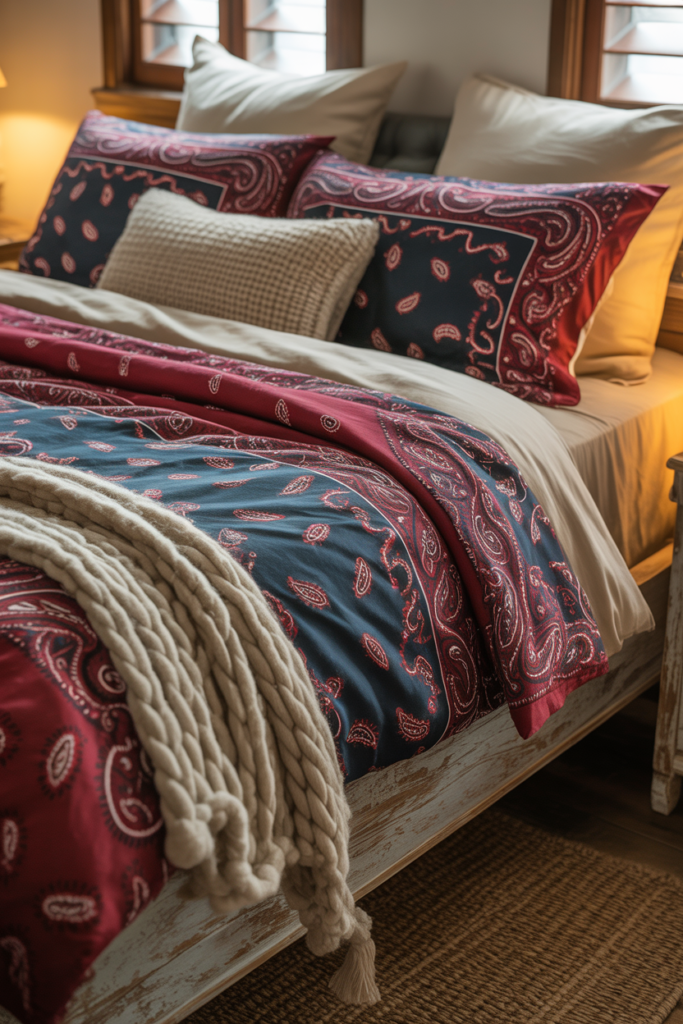 10. Bandana Bedding for Cozy Nights