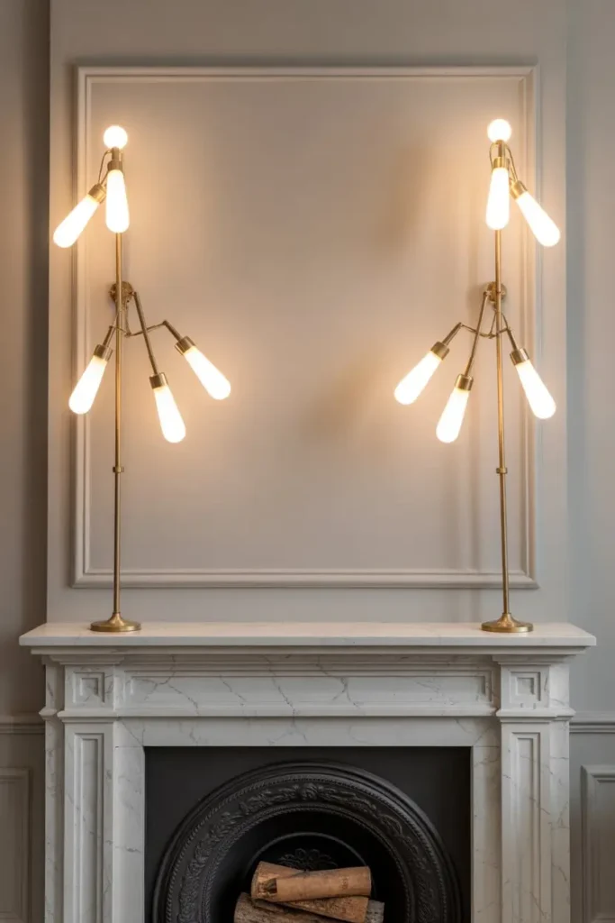 10. Dual Arm Sconces for Balanced Design