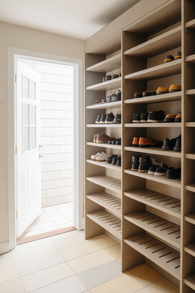 10. Mudroom Shoe Closet for Everyday Use