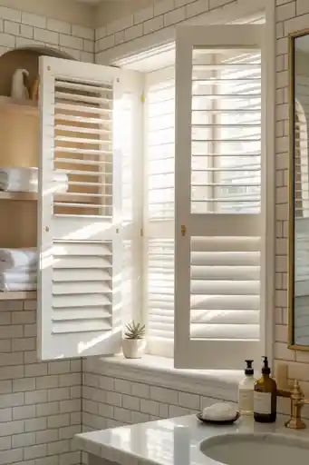 10. Shaker Style Solid Panel Shutters
