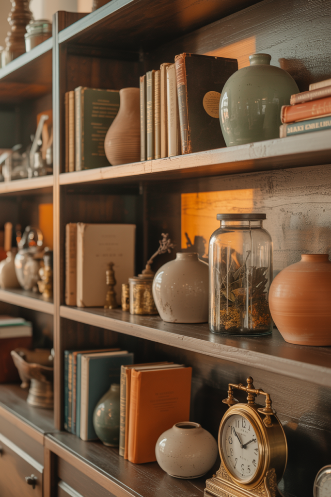 10. Styling Shelves With Vintage Pieces