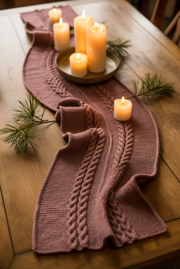 11+ Knitted or Crocheted Table Runners