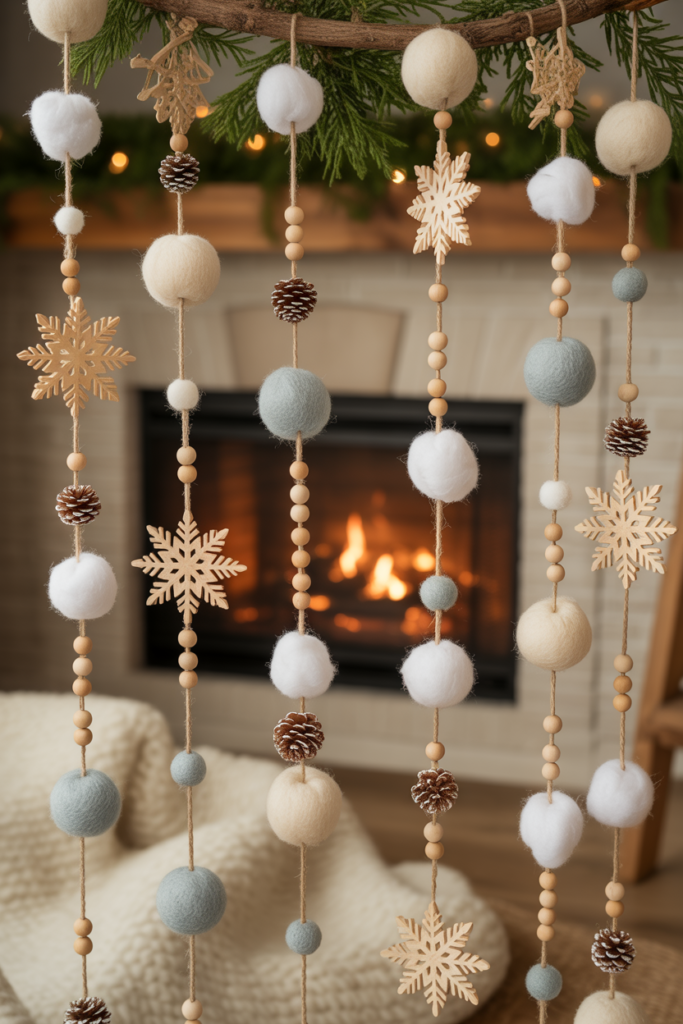 DIY Snowy Garlands