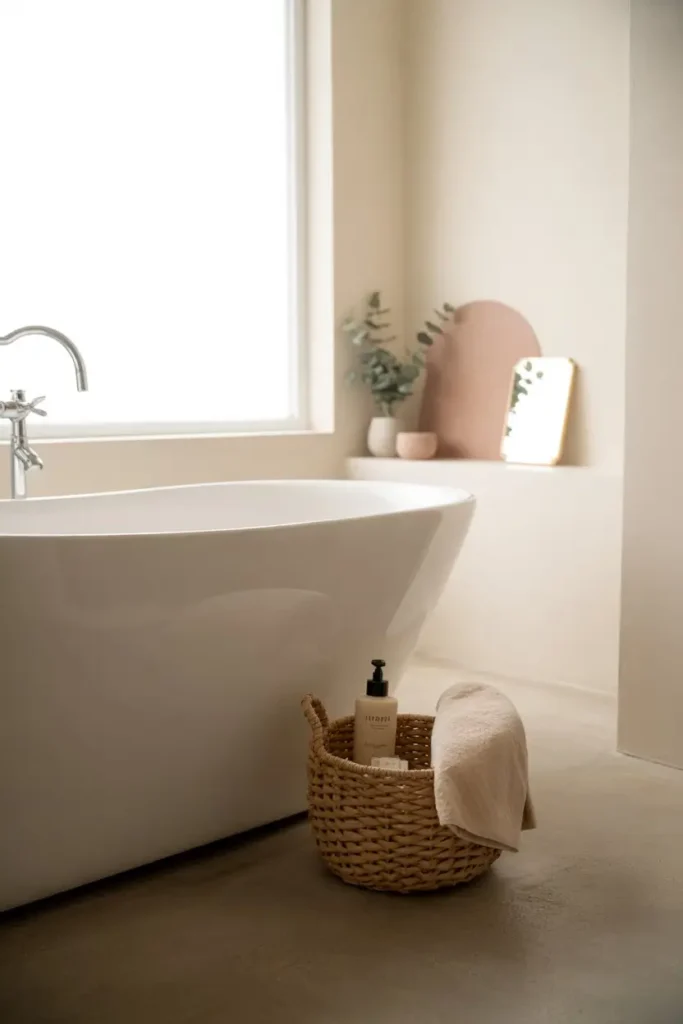 Keep the Tub Area Simple and Uncluttered