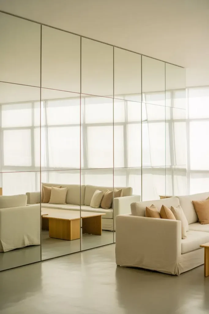 11. Mirror Walls for Brightness and Depth