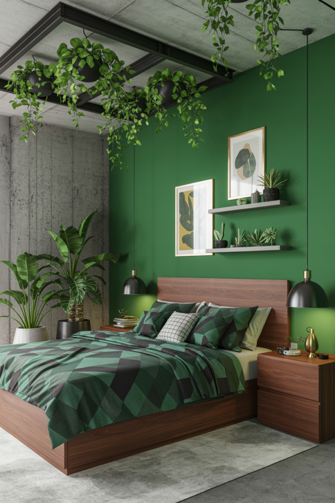 11. Modern Urban Jungle Bedroom