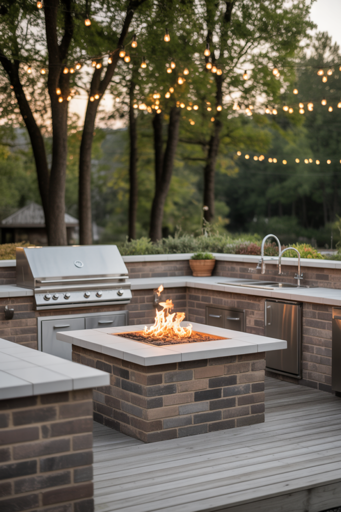 11. Outdoor Kitchen Fire Pit Combos