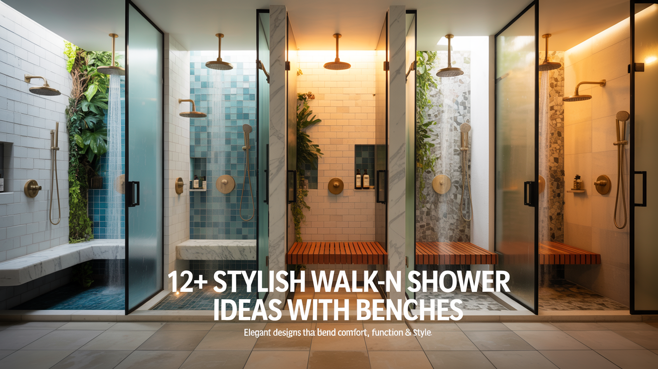 12+ Stylish Walk-In Shower Ideas with Benches