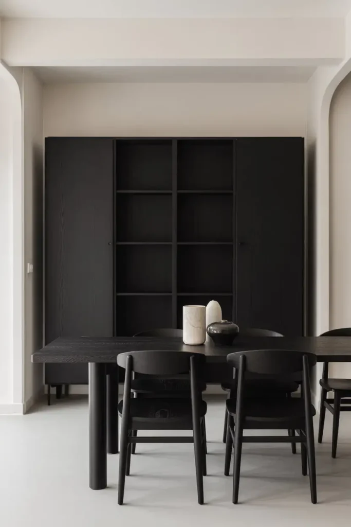 12. Black Storage Pieces for Clean Structure