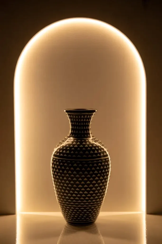 12. Hidden Lights Behind the Vase