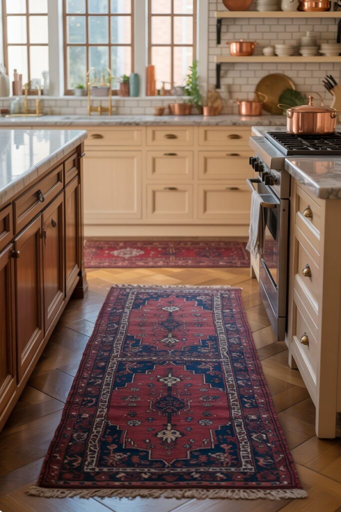 12. Layered Rugs that Bring Comfort Underfoot