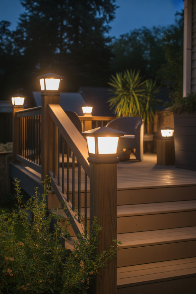 12. Solar Post Lights for Decks and Patios