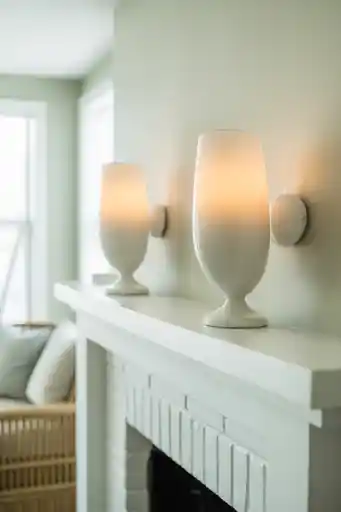 12. White Porcelain Sconces for Clean Simplicity