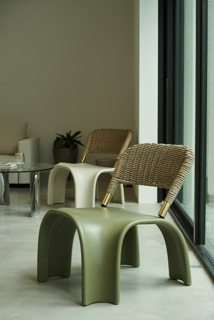 13. Accent Chairs with Sculptural Design