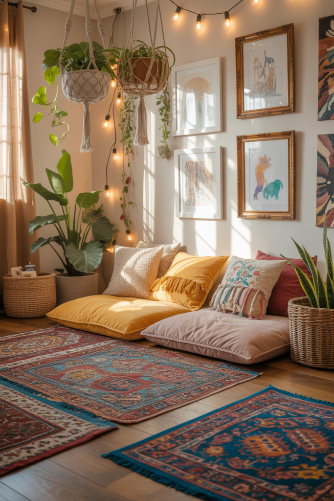 13. Boho Chic Kids Bedroom