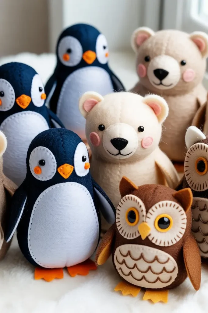 13. Felt Winter Animals