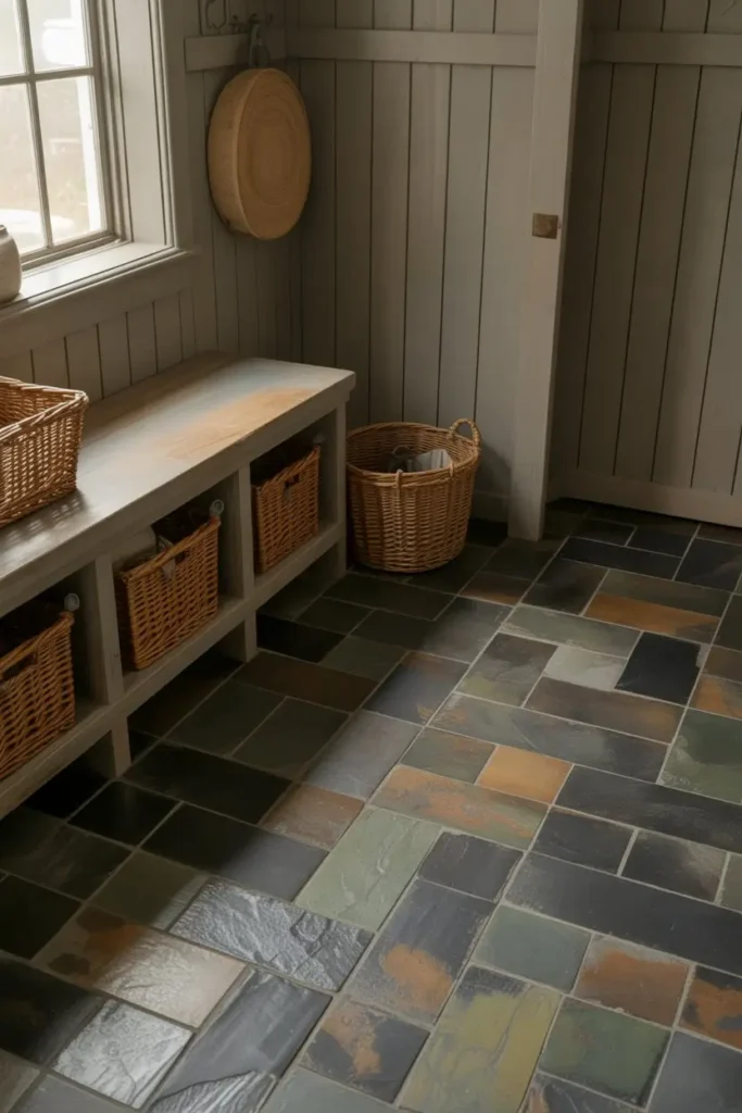 13. Slate Tiles for a Textured, Rustic Feel