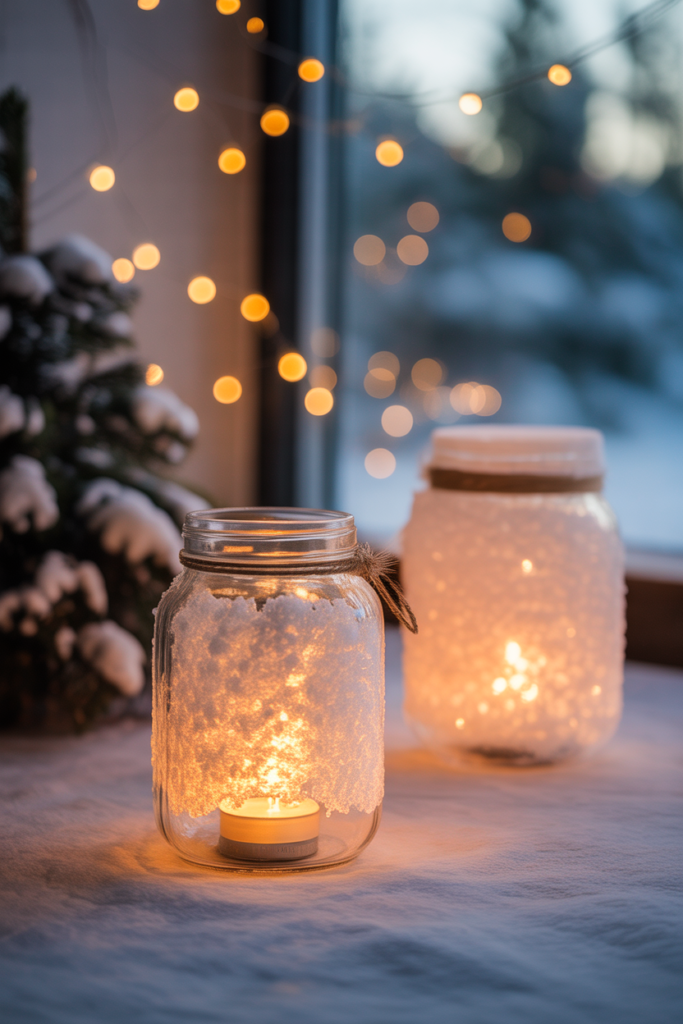 13. Soft Snowy Lanterns
