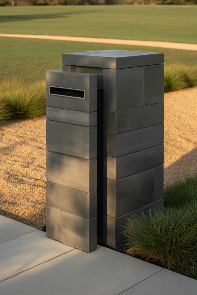 13. Stone and Concrete Mailboxes